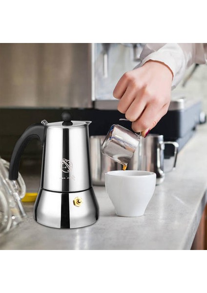 Paslanmaz Çelik Kahve Makinesi Kahve Pot Moka Pot Şofben Kahve Makineleri Su Isıtıcısı Kahve Brewer Latte Percolator Soba Kahve Araçları(Yurt Dışından)