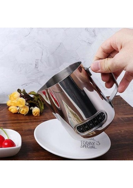 600 ml Paslanmaz Çelik Çekme Çiçek Fincan Kahve Çelenk Silindir ile Sıcaklık Algılama Sivri Sivri Süt Köpük Kupası Cofca Takımları | Kahve Tencere(Yurt Dışından) fiyatları