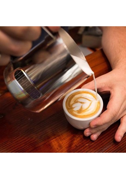 600 ml Paslanmaz Çelik Çekme Çiçek Fincan Kahve Çelenk Silindir ile Sıcaklık Algılama Sivri Sivri Süt Köpük Kupası Cofca Takımları | Kahve Tencere(Yurt Dışından) modelleri