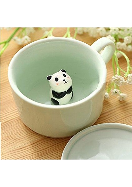 Kahve Süt Çay Seramik Kupalar 3D Hayvan Sabah Kupası ile Panda Içinde En Iyi Hediye Sabah Içecek Düğün Doğum Günleri | Bira Steins(Yurt Dışından)