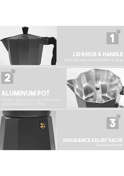 300ML Kahve Makinesi Pot, Mocha Espresso Percolator Pot, Ev / Açık Stopetop, Kahve Makinesi Araçları | Kahve Tencere(Yurt Dışından) fırsatları
