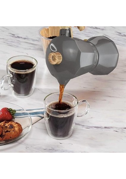 300 ml Taşınabilir Espresso Cezve Su Isıtıcısı Ev Mutfak Alüminyum Pot Filtre Pot Moka Pot Set Kahve Gereçleri | Kahve Kapları(Yurt Dışından)
