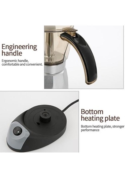 Elektrik Espresso Moka Pot Kahve Percolatörler Kahve Makinesi Stopetop Filtre Percolator(Yurt Dışından)