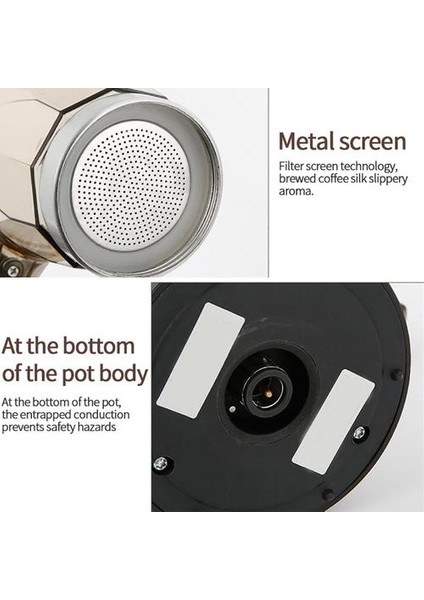 Elektrik Espresso Moka Pot Kahve Percolatörler Kahve Makinesi Stopetop Filtre Percolator(Yurt Dışından)