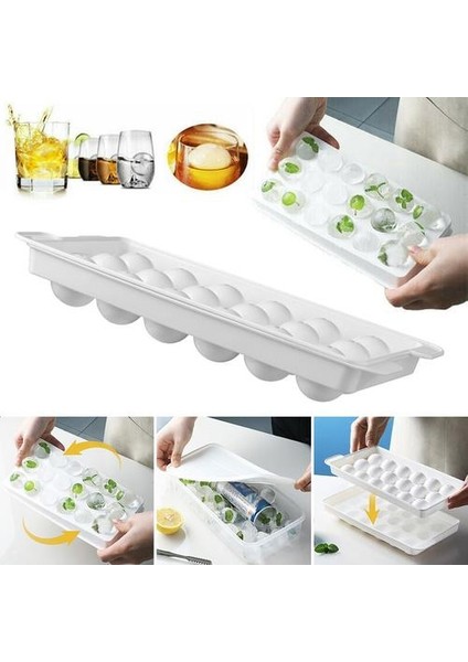 Buz Küpü Tepsi Topu Maker Büyük Silikon Kalıp Dıy 26 cm * 12 cm * 3.2 cm Boyutu Yuvarlak Kalıp Yüksek Kalite Beyaz Kalıp |(Yurt Dışından)