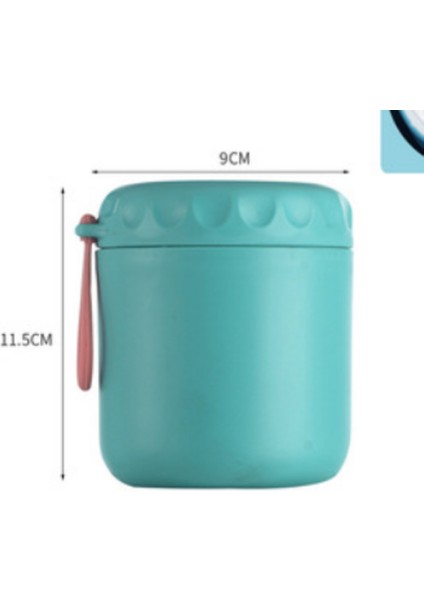 430 ml Paslanmaz Çelik Iç Gıda Yalıtım Tankı Mühürlü Çorba Fincanı Yulaf Ezmesi Fincan Öğle Yemeği Kutusu Yalıtım Konteyner | Öğle Yemeği Kutuları (Yeşil)(Yurt Dışından)