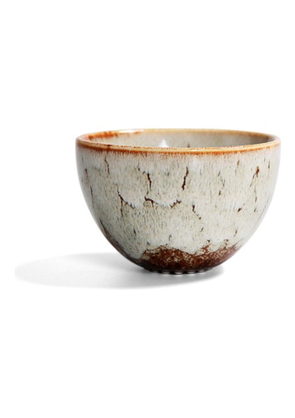 Seramik Fırın Çay Kupası Değişim Porselen Kupa Çay Fincanı Ev Kungfu Çay Kase Tek Fincan Tianmu Jianzhan Kung Fu Teaware Ev Dekor | Teacups (Beyaz)(Yurt Dışından)
