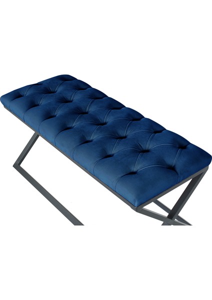 Varcera Krem Puf Çapraz Metal Ayaklı, Kapitoneli Chester Model Bench indirimleri