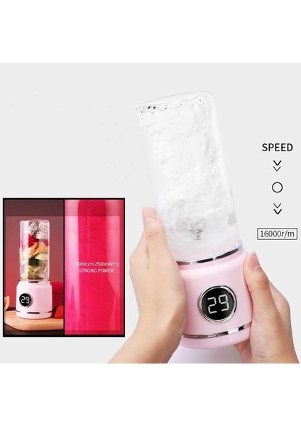 Taşınabilir Blenders 304 Paslanmaz Çelik Altı Yaprak Bıçak Devrimi Dakikada USB Elektrikli Blender(Yurt Dışından)