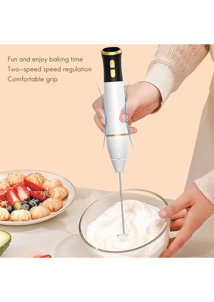 Elektrikli Mikser Blender 2 Hızlar Süt Frother El USB Karışımı Yumurta Mutfak Mikser Kabarcık Makinesi Çırpma Çırpma | Sütlüler(Yurt Dışından)