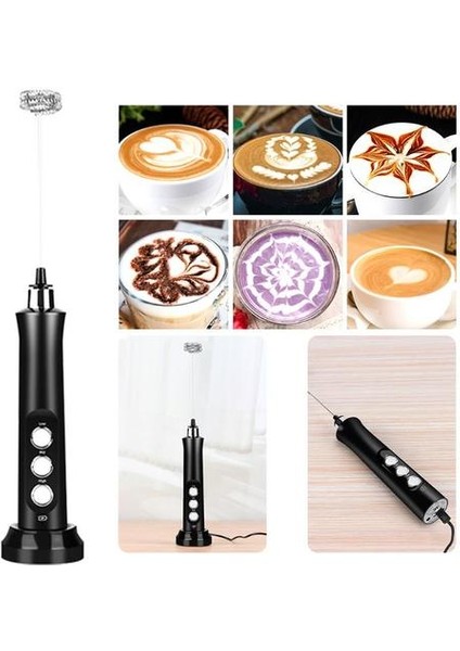 Bir USB Şarj Edilebilir Süt Froother Mikser 2 Çırpmacı El 3 Hızlar Süt Foamer Cappuccino Yumurta Çırpıcı Mini Blender Retailseale | Sütlüler(Yurt Dışından)