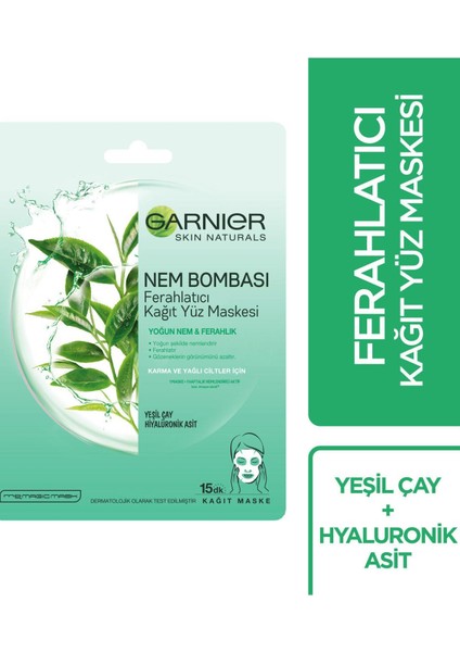 Garnier Kağıt Maske Nem Bombası Ferahlatıcı fiyatları