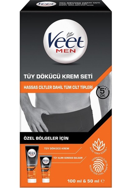 Men Özel Bölgeler Için Tüy Dökücü Krem Seti 100 ml & 50 ml