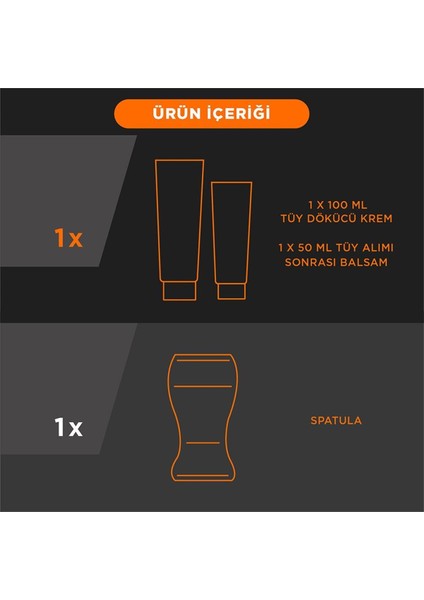 Men Özel Bölgeler Için Tüy Dökücü Krem Seti 100 ml & 50 ml