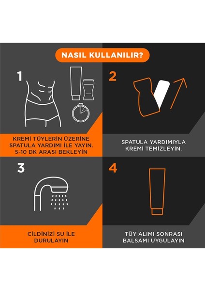 Men Özel Bölgeler Için Tüy Dökücü Krem Seti 100 ml & 50 ml