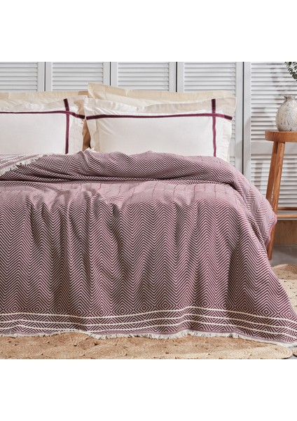 Bedding Colin Çift Kişilik Pike Takımı - Bordo