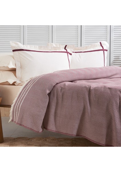 Bedding Colin Çift Kişilik Pike Takımı - Bordo