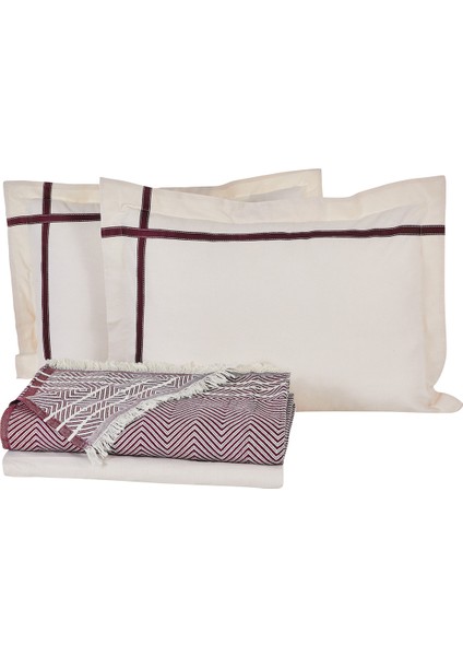 Bedding Colin Çift Kişilik Pike Takımı - Bordo