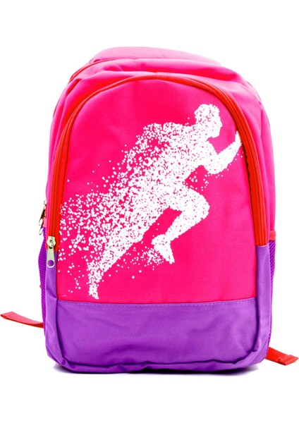 SN-2010 Laptop Bölmeli Okul Sırt Çantası 2 Bölmeli Pembe