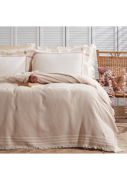 Bedding Colin Tek Kişilik Pike Takımı - Bej