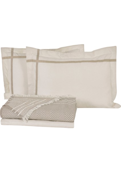 Bedding Colin Tek Kişilik Pike Takımı - Bej fırsatları