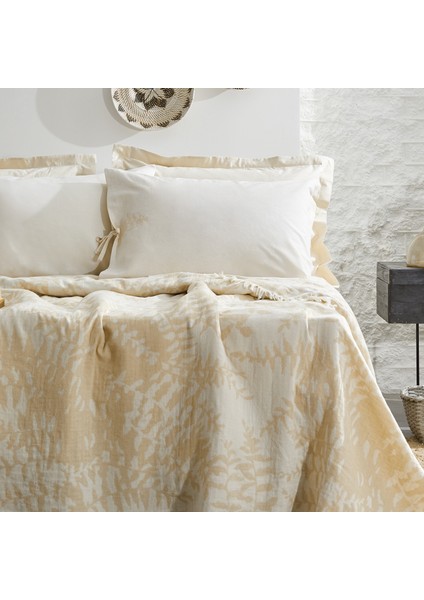 Bedding Lorena Çift Kişilik Müslin Pike Yatak Örtüsü Takımı - Camel fiyatları