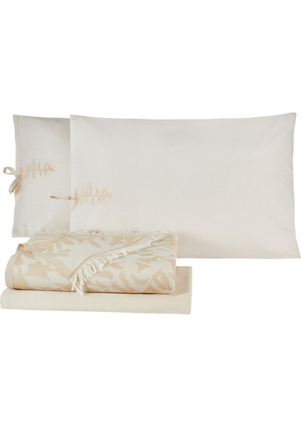 Bedding Lorena Çift Kişilik Müslin Pike Yatak Örtüsü Takımı - Camel fırsatları
