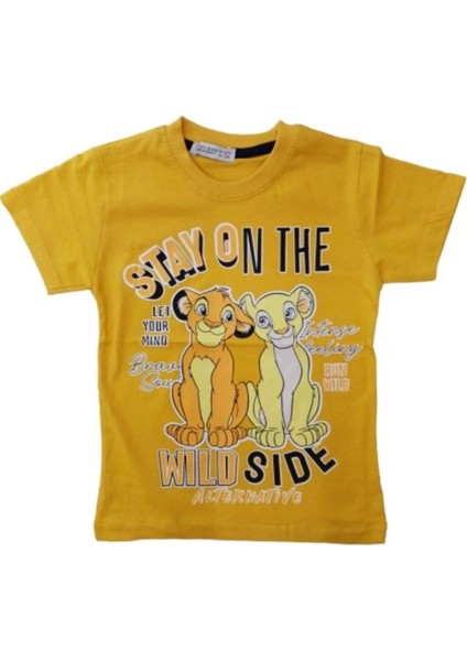 Erkek Çocuk Aslan Desenli Tişört