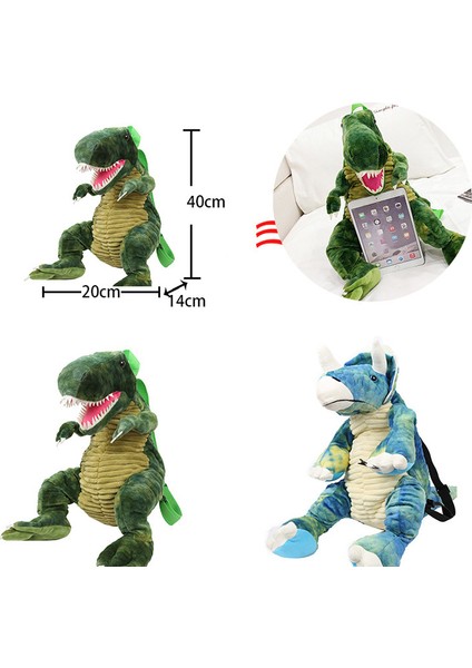 Moda Ebeveyn-Çocuk 3D Dinozor Kahverengi Sırt Çantası (Yurt Dışından)