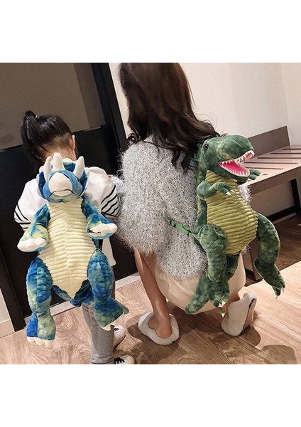 Moda Ebeveyn-Çocuk 3D Dinozor Kahverengi Sırt Çantası (Yurt Dışından)