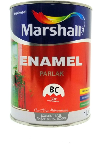 Enamel Parlak Ahşap - Metal Yağlı Boya 1 Litre Antrasit Gri