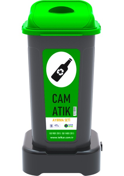 Modüler Atık Kovası Seti Cam Atık 60 Lt