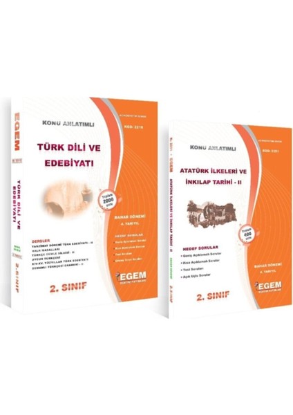 AÖF 2. Sınıf Türk Dili ve Edebiyatı Set (Bahar Dönemi) 4. Yarıyıl Set