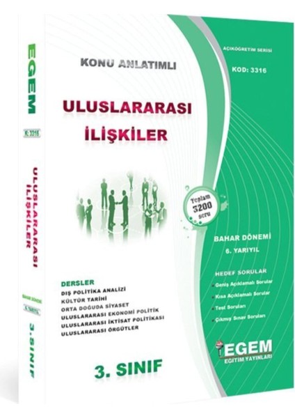 AÖF 3. Sınıf Uluslararası İlişkiler Konu Anlatımlı Soru Bankası-Bahar Dönemi(6. Yarıyıl)