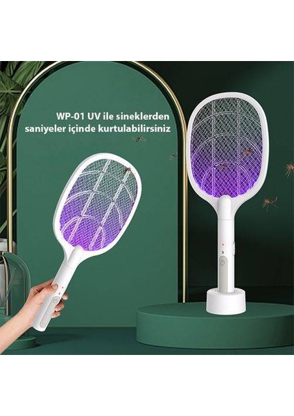 3000W Şarjlı Uv Işıklı Elektrikli Sivrisinek Kovucu Öldürücü Masaüstü El Tutmalı Sinek Kovucu