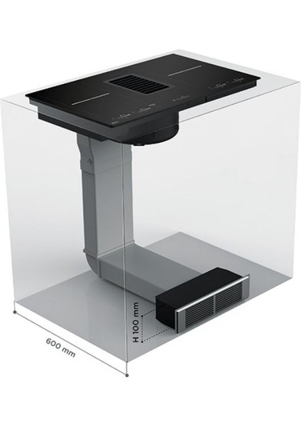 Davlumbaz Titanium cm Lik Modül Karbon Filtre KITI45