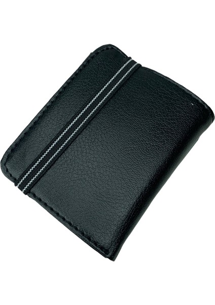 HT-011 Dik Model Erkek Kartlık 17 Kart Alır Kağıt Para Bölmeli Unisex Lastikli Cüzdan Rfıd