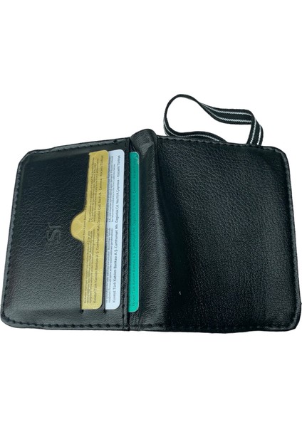 HT-011 Dik Model Erkek Kartlık 17 Kart Alır Kağıt Para Bölmeli Unisex Lastikli Cüzdan Rfıd
