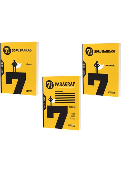 2023 7. Sınıf Matematik - Türkçe - Paragraf Soru Seti 3 Kitap