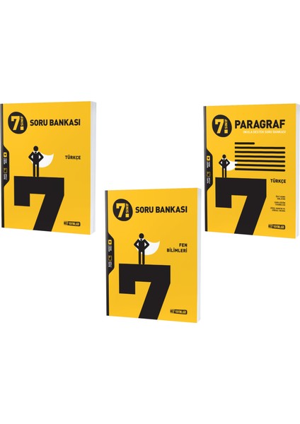 2023 7. Sınıf Fen Bilimleri - Türkçe - Paragraf Soru Seti 3 Kitap