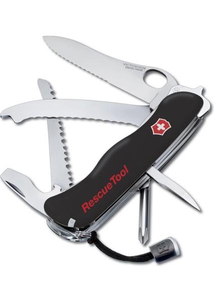 0.8623.MWN.3 Rescue Tool Siyah Hayat Kurtarma Çakısı