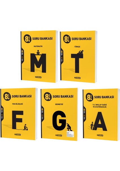 LGS 2023 8. Sınıf Matematik - Geometri - Türkçe - Fen - Inkılap Soru Seti 5 Kitap