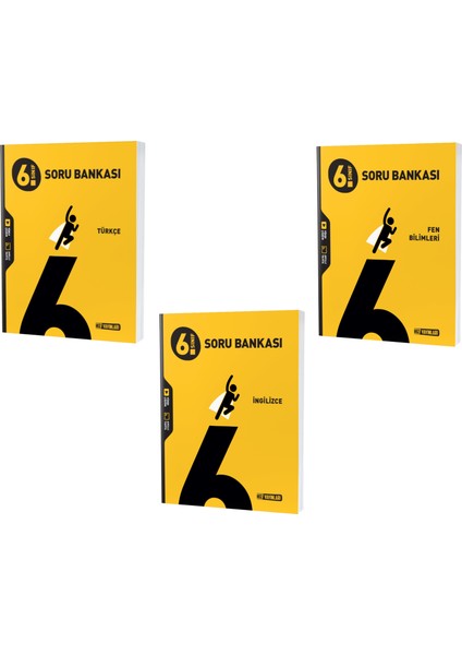 2023 6. Sınıf Fen Bilimleri - Türkçe - Ingilizce Soru Seti 3 Kitap