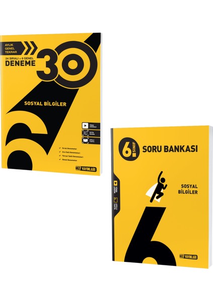2023 6. Sınıf Sosyal Bilgiler Soru - Deneme Seti 2 Kitap