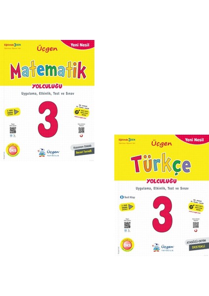 3. Sınıf Yeni Nesil Matematik + Türkçe Yolculuğu Seti 2 Kitap 2023