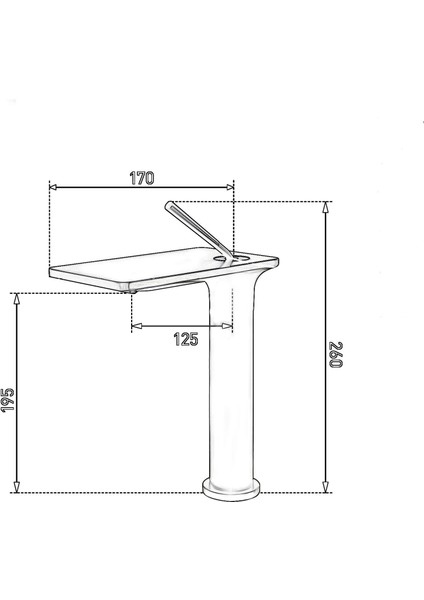 FJ-5021 Krom Yüksek Lavabo Bataryası