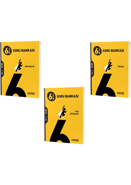 2023 6. Sınıf Matematik - Türkçe - Fen Soru Seti 3 Kitap