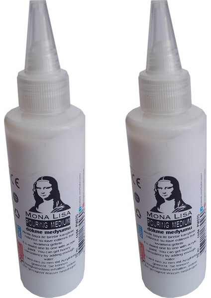 Dökme Medyumu Akrilik 70 ml 2 Adet Mona Lisa Pouring Medium Akrilik 70 ml 2 Adet