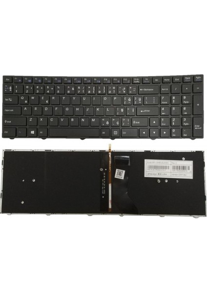 Monster N850HJ N550RC Notebook Klavye (Siyah Aydınlatmalı Tr)