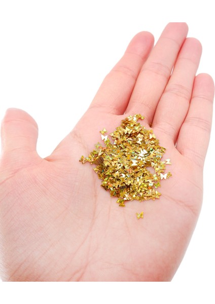 Mini Kelebek Gold Pul Paketi - 5 Gram - Epoksi Süsleme Pulu